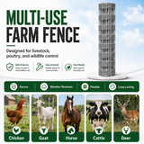 Farm Livestock Fence, 4.9*328FT Galvanised Iron Wire Farm Fence Cattle Fence