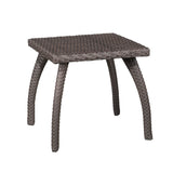 Luminant Outdoor Side Table Iron Frame Brown