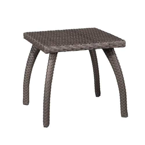 Luminant Outdoor Side Table Iron Frame Brown