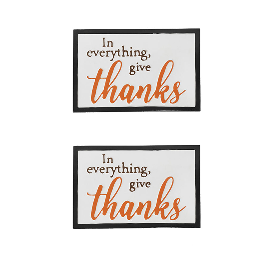 Thanksgiving Wall Sign Thanks Decor 16x10.5 inches
