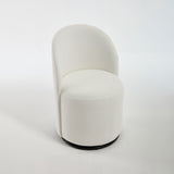 Mid Century Modern Velvet Barrel Chair 360 Swivel Armless