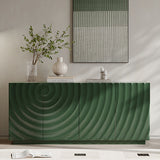 Sideboard Buffet Cabinet, 59"Green Accent Cabinet with 4 Doors