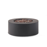 Modern Iron Propane Fire Pit, 32' Round, 40,000 BTU, Dark Grey Finish