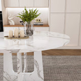Engineered Wood Dining Table White