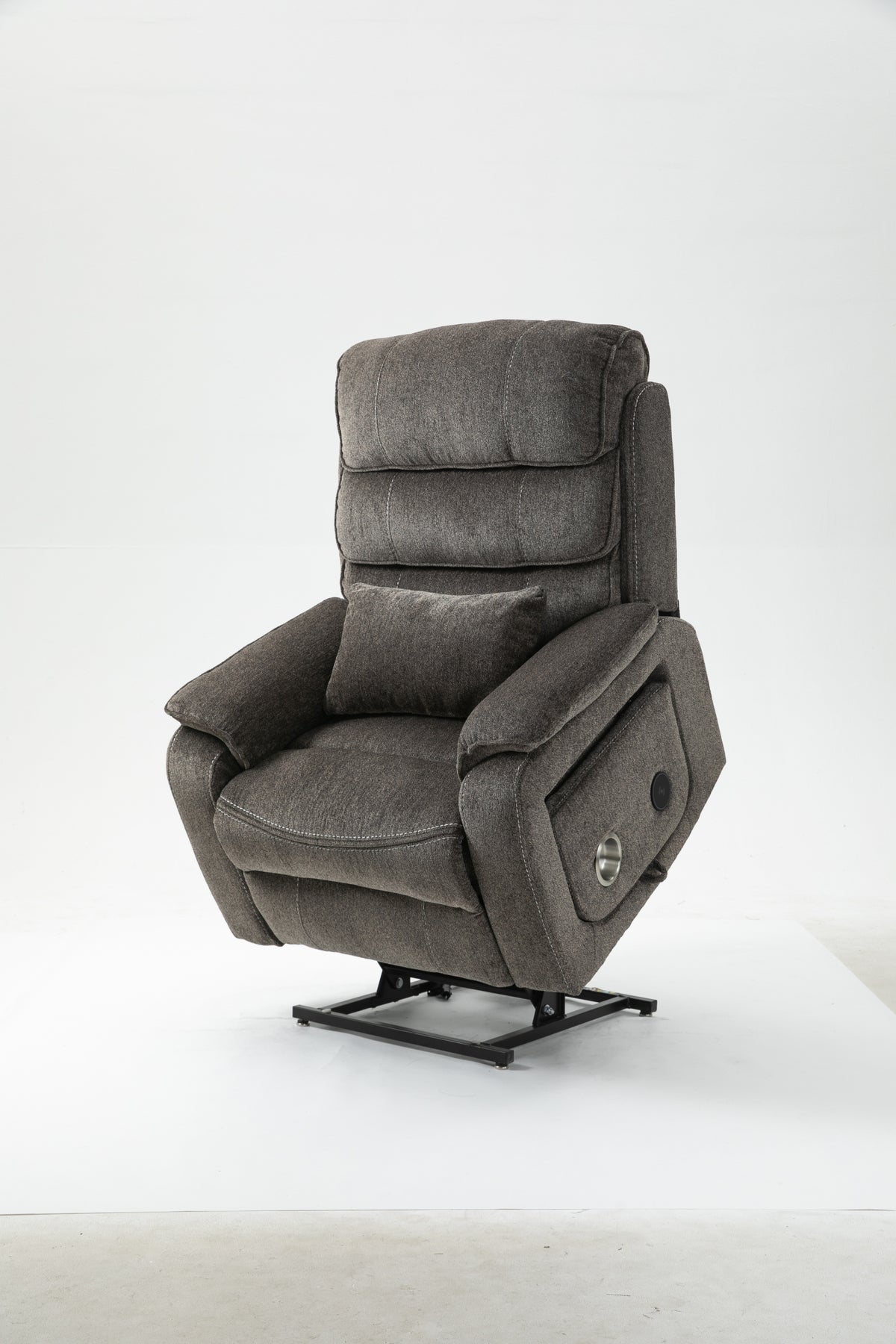 Power Lift Chenille Lift Recliner Light Brown