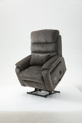 Power Lift Chenille Lift Recliner Light Brown