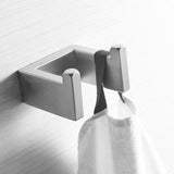 Stainless Steel Double Towel Hook Brushed Nickel Bath Wall Mount