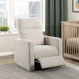 Swivel Recliner Chair Gliding Motion Chenille Fabric