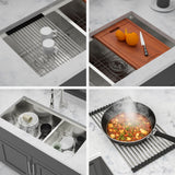39-inch Built-in Kitchen Sink with Mixing Bowl Worktop