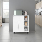 Cesna Microwave Sideboard Cabinet with Open Shelves, White