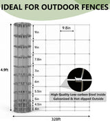 Farm Livestock Fence, 4.9*328FT Galvanised Iron Wire Farm Fence Cattle Fence