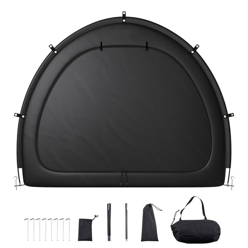 Outdoor Bike Storage Tent Fan-Shaped Waterproof Bike Tent for 4 to 5 Bikes
