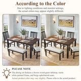 Engineered Wood Dining Table Black/Espresso 63"