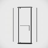 Frameless Neo-Angle Pivot Shower Door 36x36x72 Matte Black