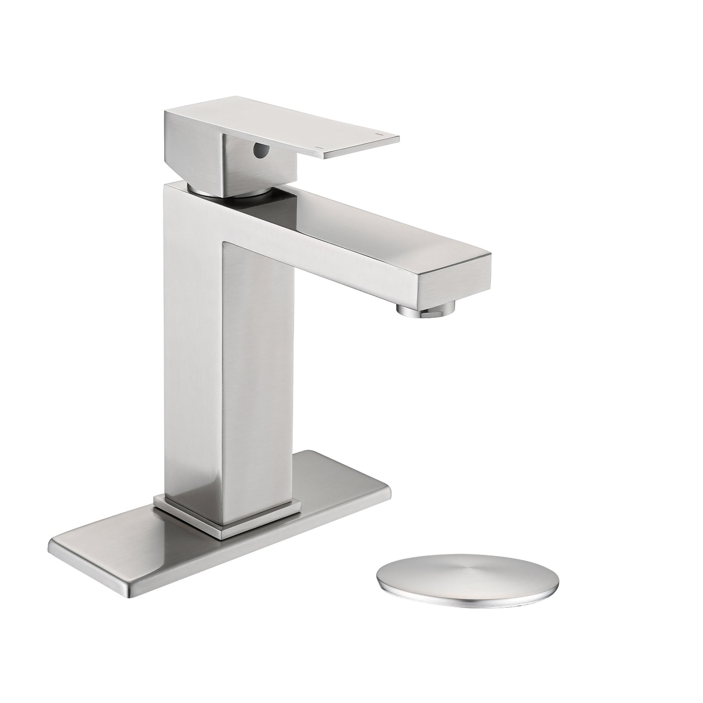 Single Handle Stainless Steel Bathroom Sink Faucet