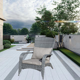 Grey Patio Chair with Cushions