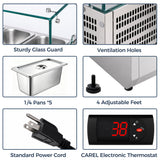 47" Refrigerated Condiment Prep Station, Countertop Topping Cooler