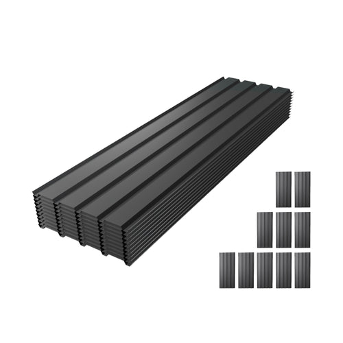 Galvanized Metal Roof Panel 61in 10-Pack Waterproof Heavy Duty