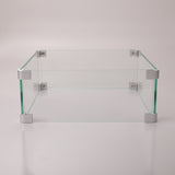 Glass Wind Guard Square Windshield for Square Fire Table