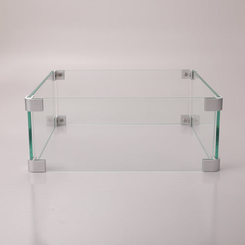 Glass Wind Guard Square Windshield for Square Fire Table