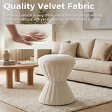 Multifunction Velvet Ottoman, Upholstered Vanity Stool Chair