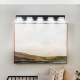 Modern Black 5-Light LED Bathroom Vanity Wall Sconce