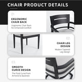 7PC Outdoor Patio Dining Set 35.5"x71" Table Chairs Rockers