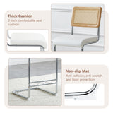 Set of 4 Faux Leather Bar Stool White