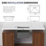 Laundry Sink 23 Inch - 23x18x12 Inch Undermount Utility Sink Deep Single Bowl