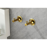 Bathroom Hardware Set - 6 Piece - Brass - Wall Mount Towel Rack