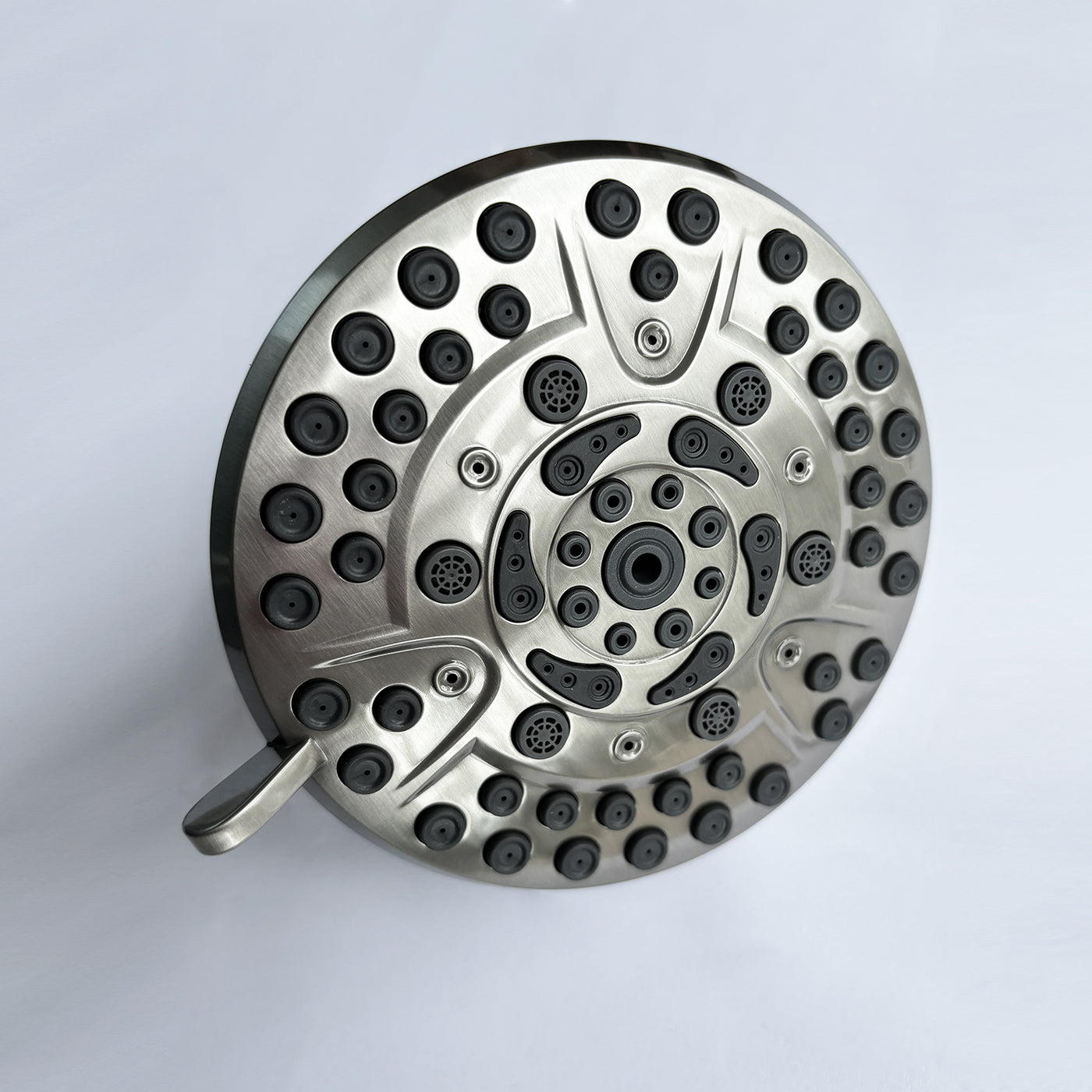 10-Spray Mode 4.7" Fixed Rain Shower Head with Swivel Ball Joint