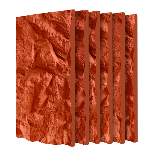 3D Faux Stone Wall Panels, 6 PCS PU Wainscoting Panel for Interior Wall Decor