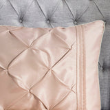 Comforter Set - Pleated Tufted - 100% Polyester - Full 7-Piece