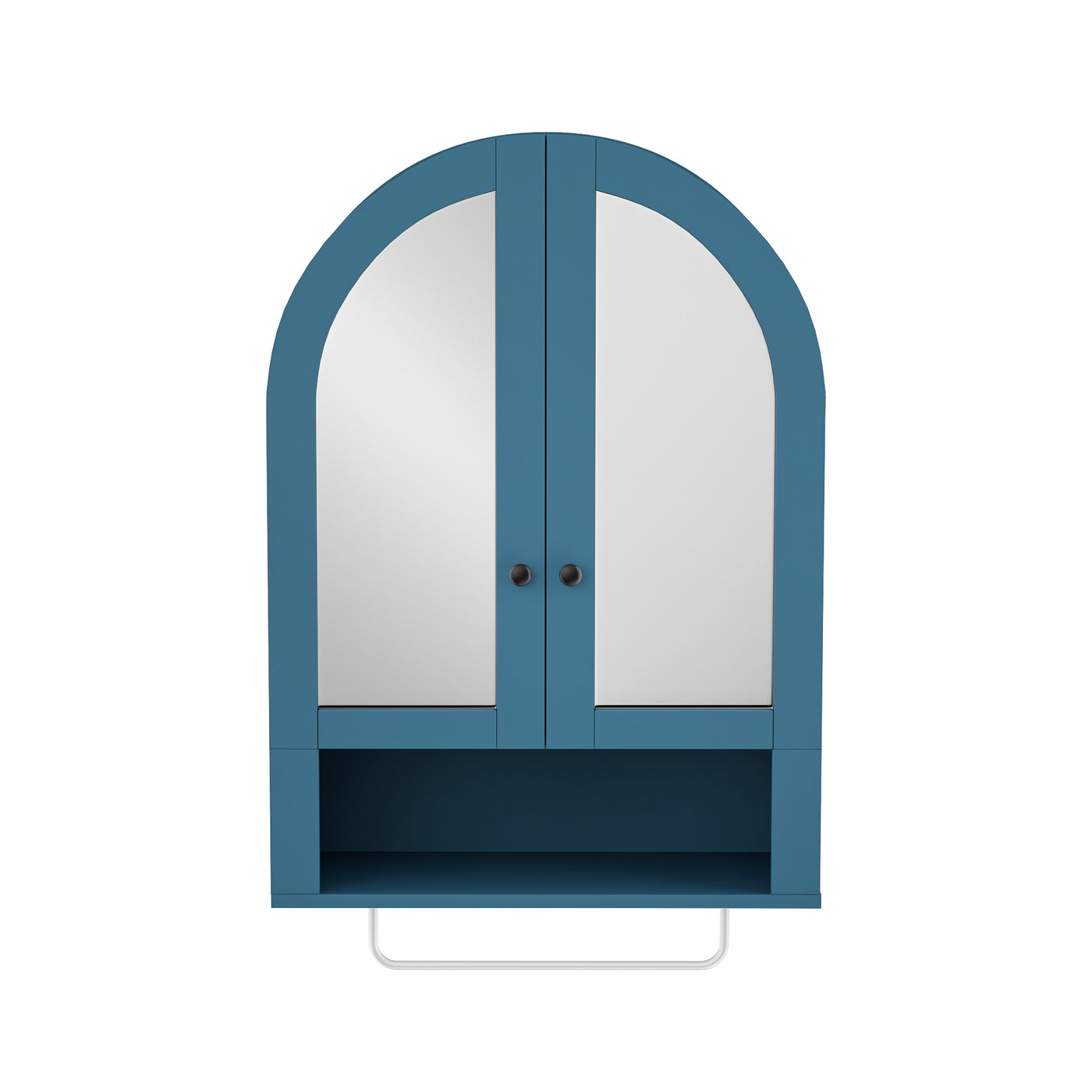 Wall Mounted Arched Mirror Cabinet Adjustable Shelves