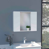 Medicine Cabinet - Double Door with Mirror - White - 20.1"W x 22.8"H