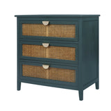3 Drawer Cabinet, Natural rattan, American Furniture, Suitable for bedroom