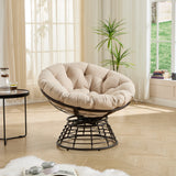 Metal Outdoor Chair Swivel Beige