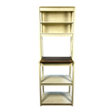23.62" White and Rustic Brown color 5-Tier Bakers Rack for Kitchen