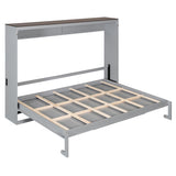 Queen Engineered Wood Murphy Bed Gray