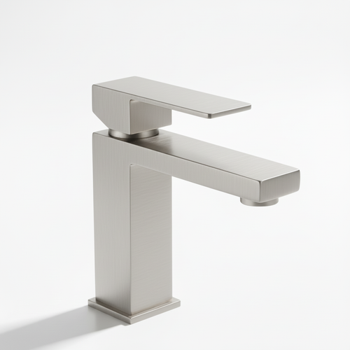 Brushed Nickel Single Handle Bathroom Faucet Stainless Steel