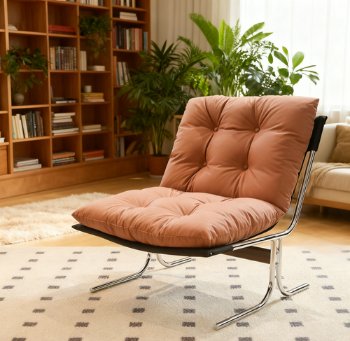 Accent Chair High Back Wingback Faux Leather Brown 27x32x39 In 350 LB
