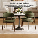Set of 2 Metal Dining Chair Green