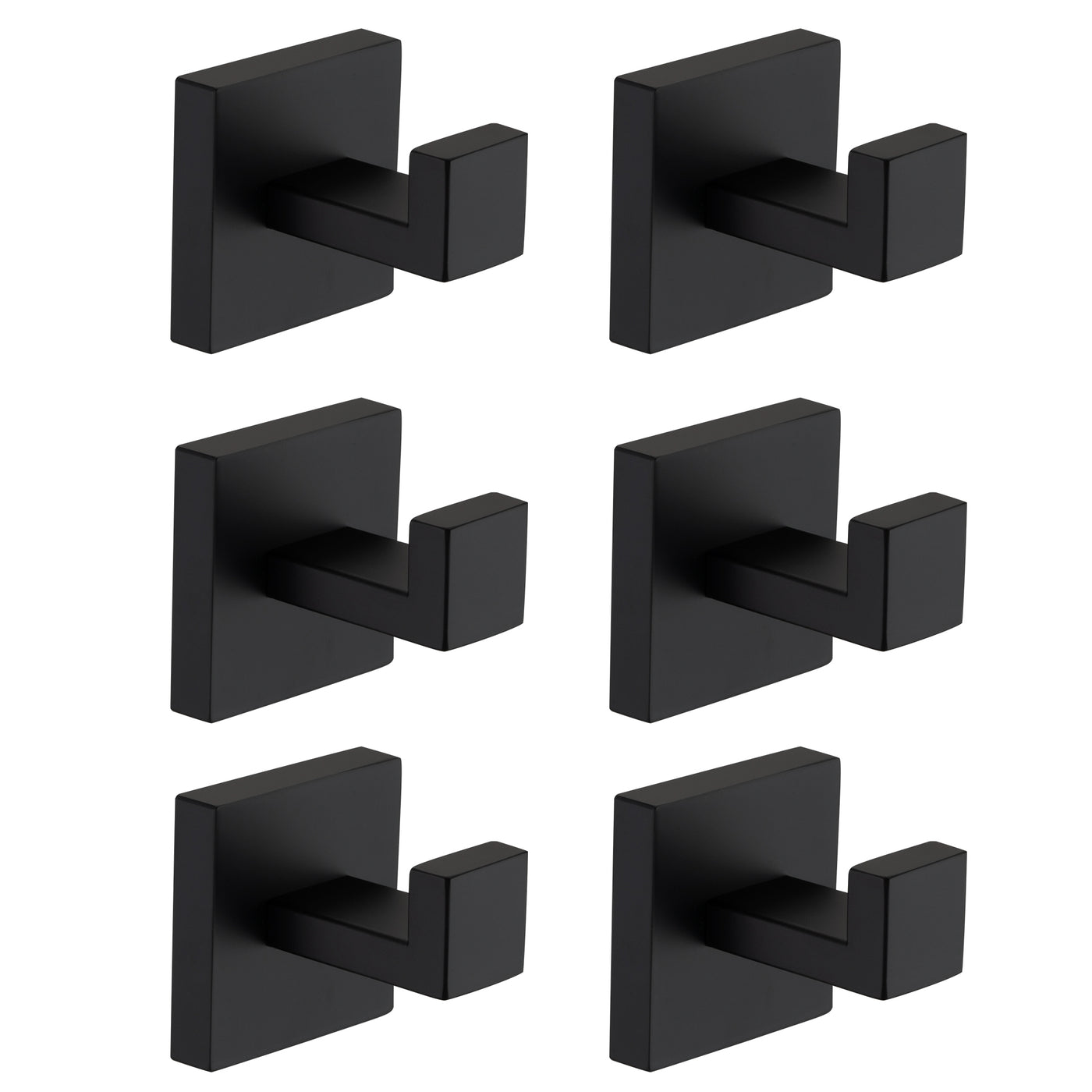 6 Pack Stainless Steel Wall-Mounted Towel Hooks