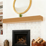 60" Fireplace Mantel Floating Shelf Fir Wood Light Brown