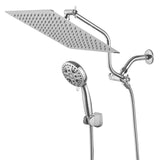 Chrome 12 Inch Rainfall Shower Head Wall Mounted Mixer Set