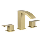 8 Inch Widespread Stainless Steel Bathroom Sink Faucet Nickel Gold