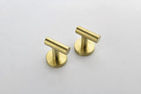 6 Pack Brushed Gold Bathroom Wall Hooks