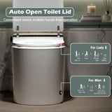 Smart Toilet With Bidet Built-in, Auto Flush, Foot Kick