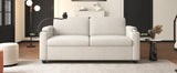 Beige Corduroy Sleeper Sofa Loveseat Full Mattress USB