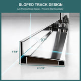 48"W× 76"H Triple Bypass Sliding Shower Door With 5/16 In. (8mm) Clear Glass